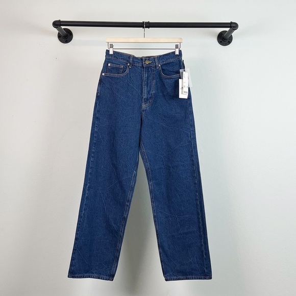 NWT Urban Outfitters BDG Dropped Straight High Waisted Dark Wash Jeans - Picture 6 of 11